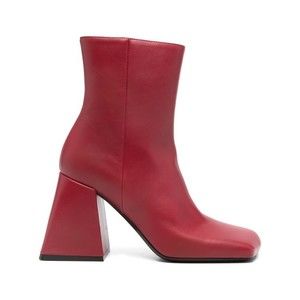 Vic Matié Red Ankle Boots With Mid Block Heel - NWT